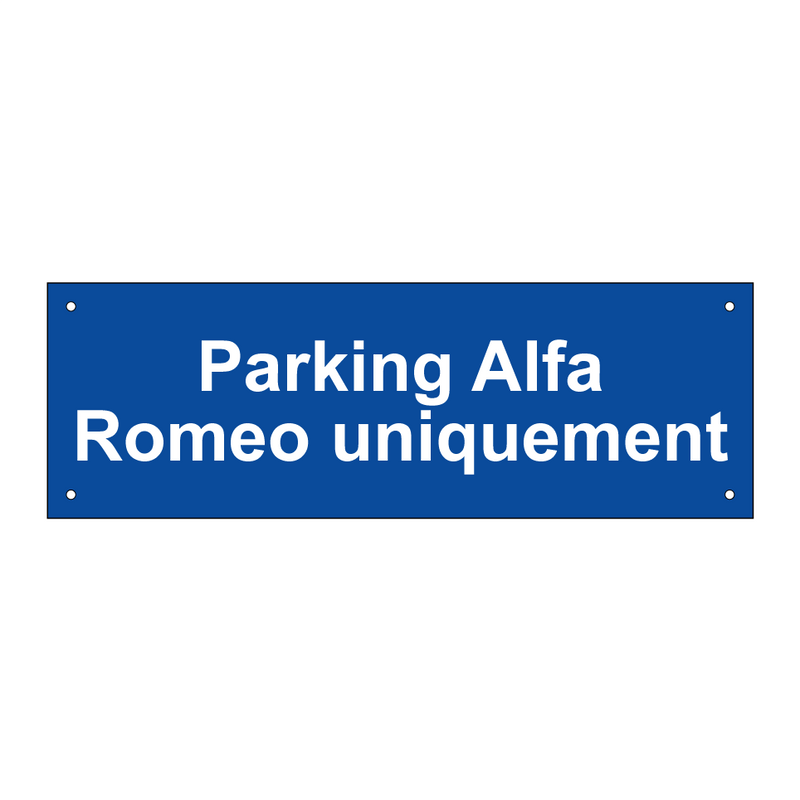 Parking Alfa Romeo uniquement