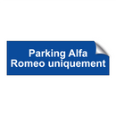 Parking Alfa Romeo uniquement