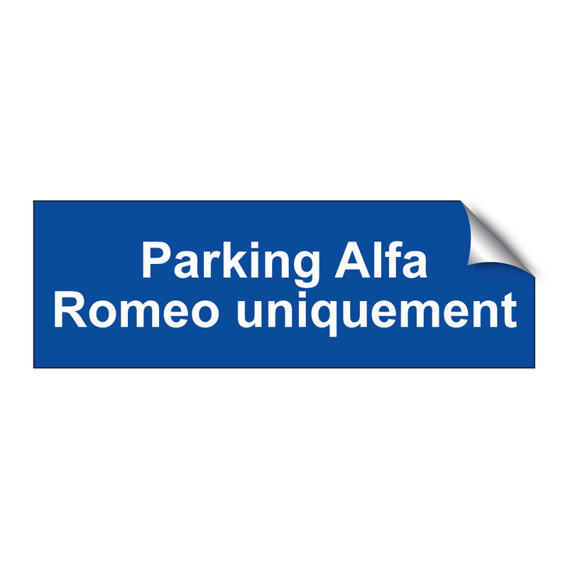Parking Alfa Romeo uniquement