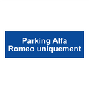Parking Alfa Romeo uniquement