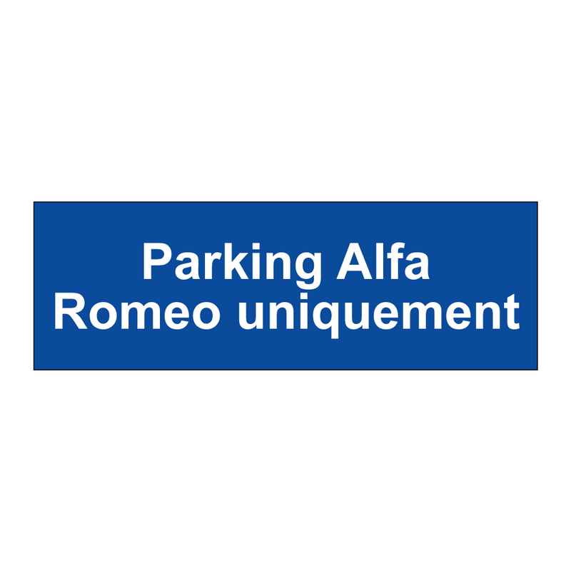 Parking Alfa Romeo uniquement