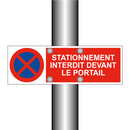 Stationnement interdit devant le portail