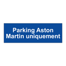 Parking Aston Martin uniquement
