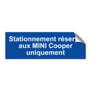 Stationnement réservé aux MINI Cooper uniquement