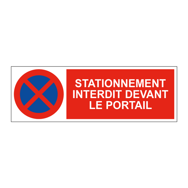 Stationnement interdit devant le portail
