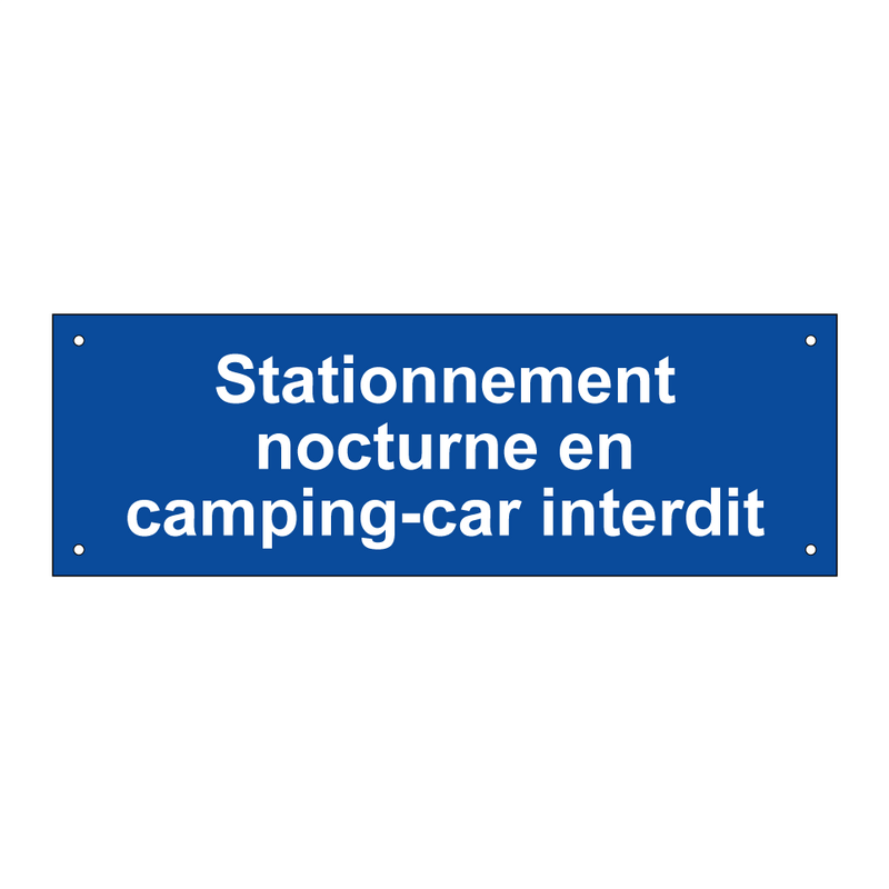 Stationnement nocturne en camping-car interdit