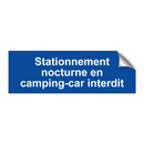Stationnement nocturne en camping-car interdit