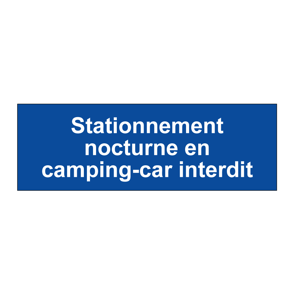 Stationnement nocturne en camping-car interdit