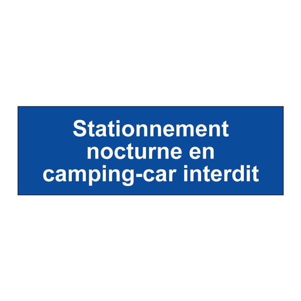 Stationnement nocturne en camping-car interdit