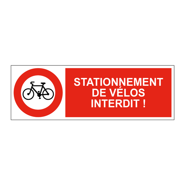 Stationnement de vélos interdit !