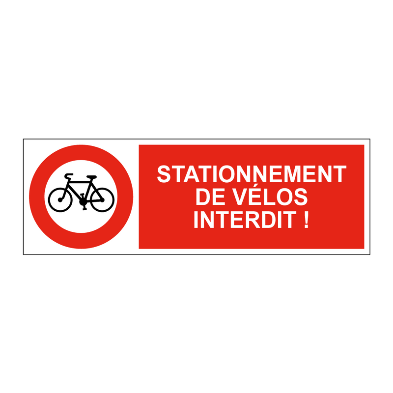 Stationnement de vélos interdit !