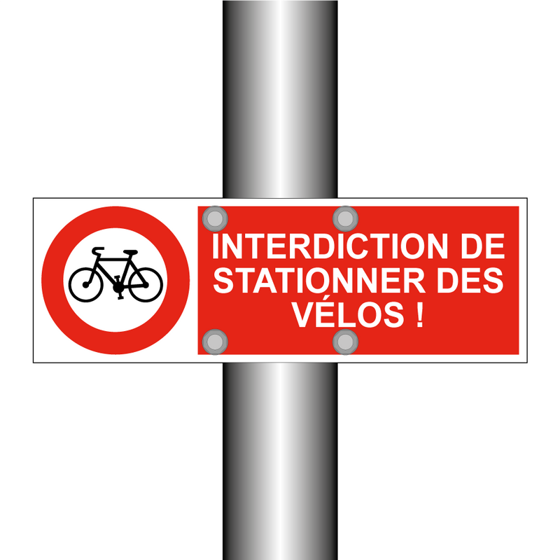 Interdiction de stationner des vélos !