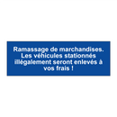 Ramassage de marchandises. Les véhicules stationnés illégalement seront enlevés à vos frais !