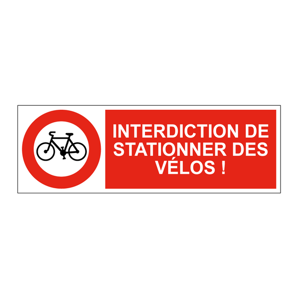 Interdiction de stationner des vélos !