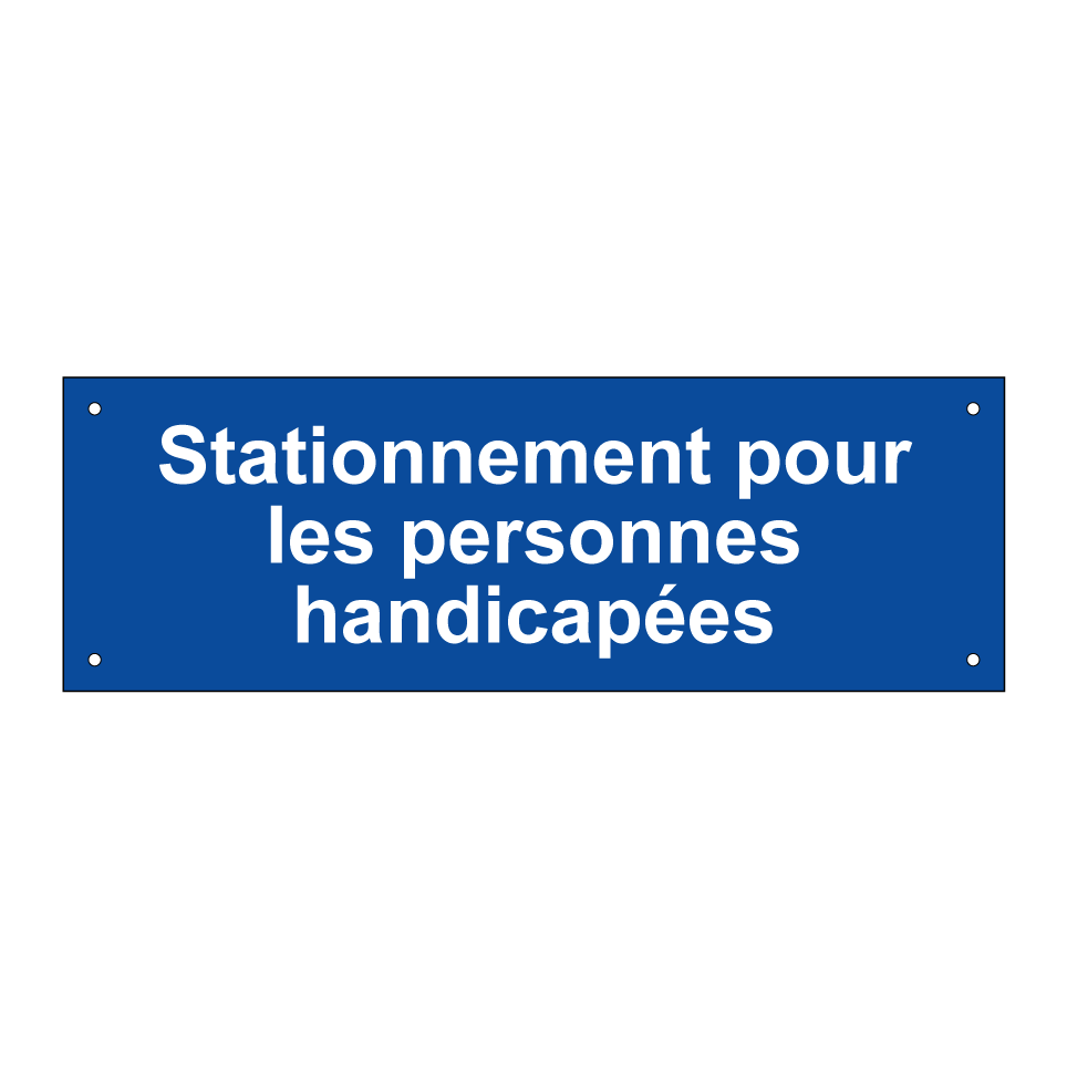 Stationnement pour les personnes handicapées