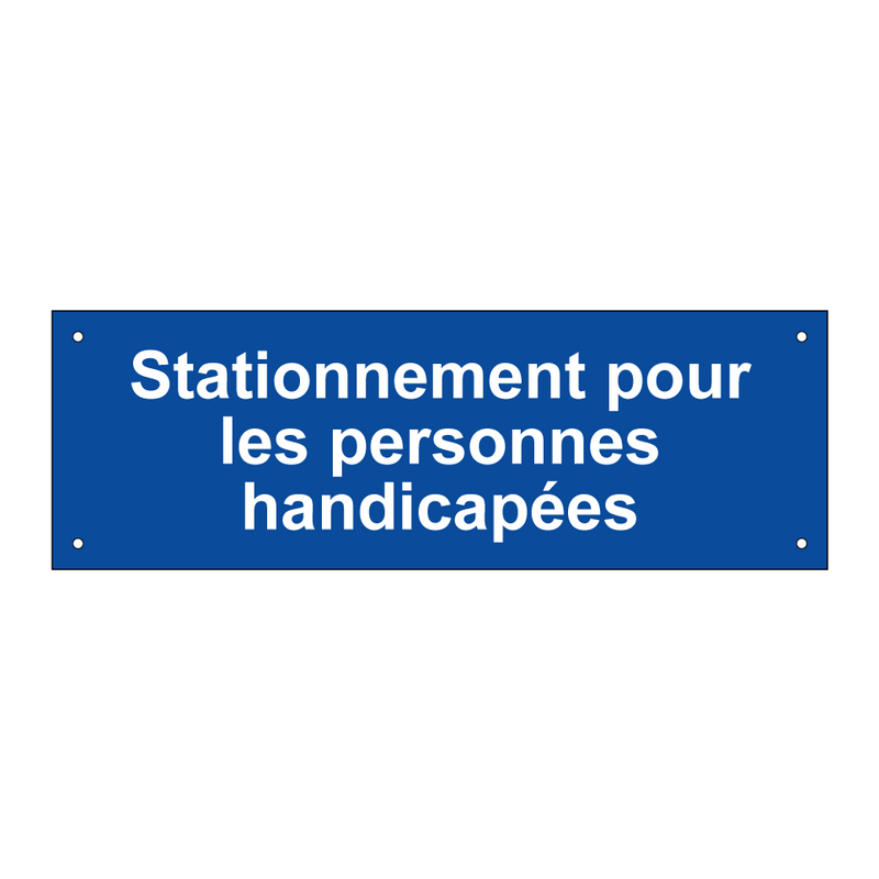 Stationnement pour les personnes handicapées