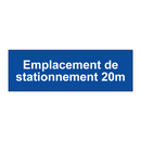 Emplacement de stationnement 20m