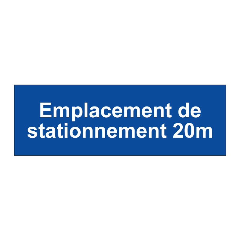 Emplacement de stationnement 20m