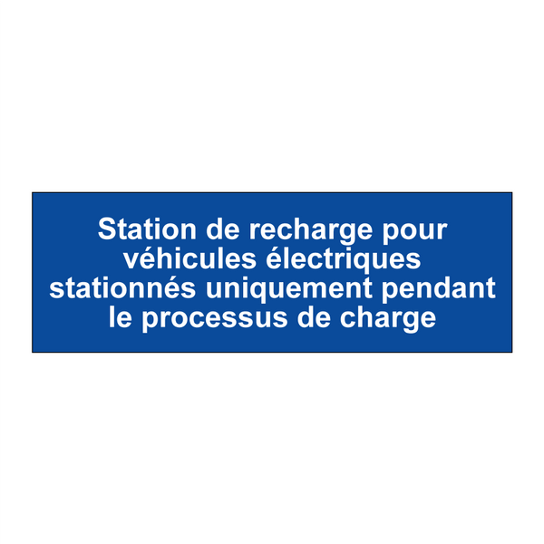 Station de recharge pour véhicules électriques stationnés uniquement pendant le processus de charge