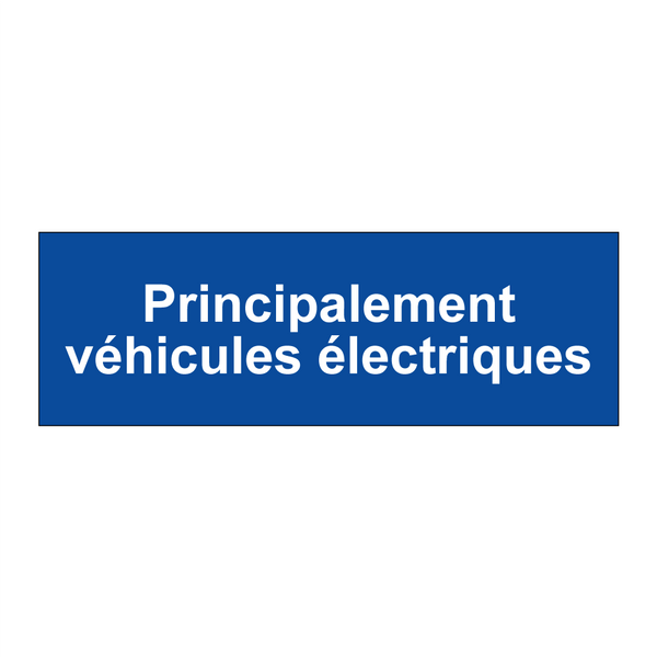 Principalement véhicules électriques