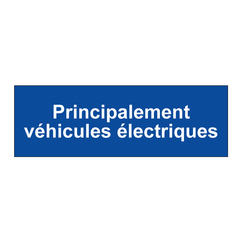 Principalement véhicules électriques