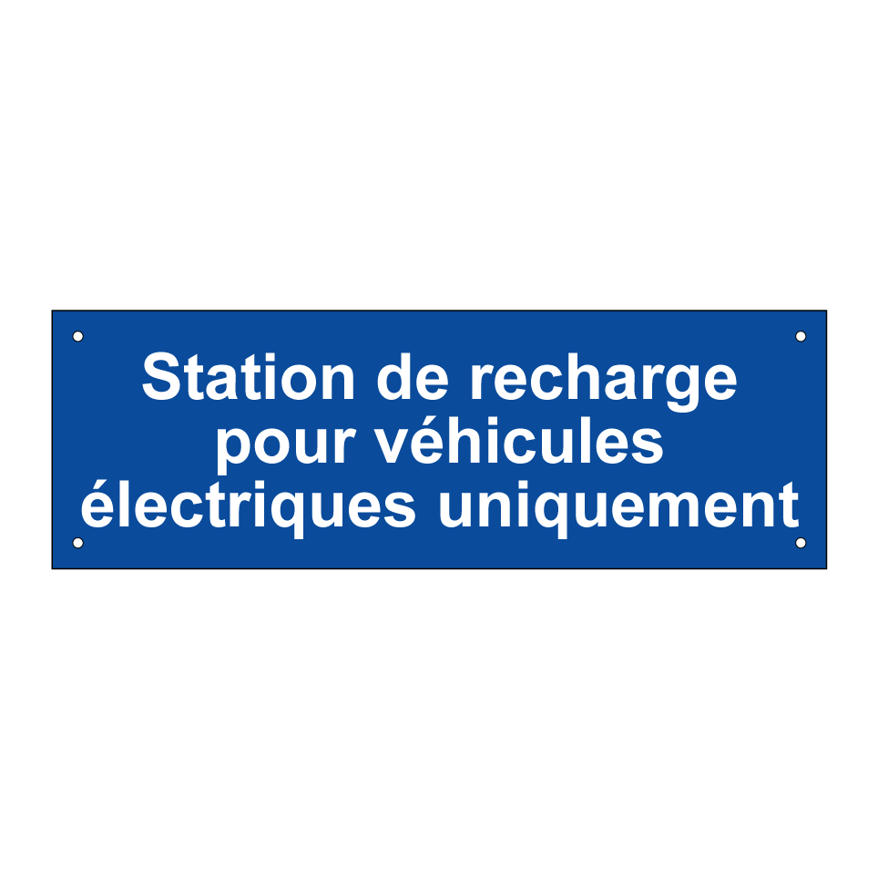 Station de recharge pour véhicules électriques uniquement