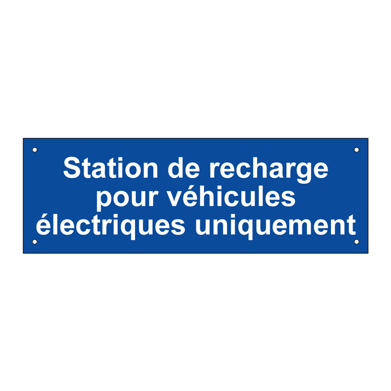 Station de recharge pour véhicules électriques uniquement
