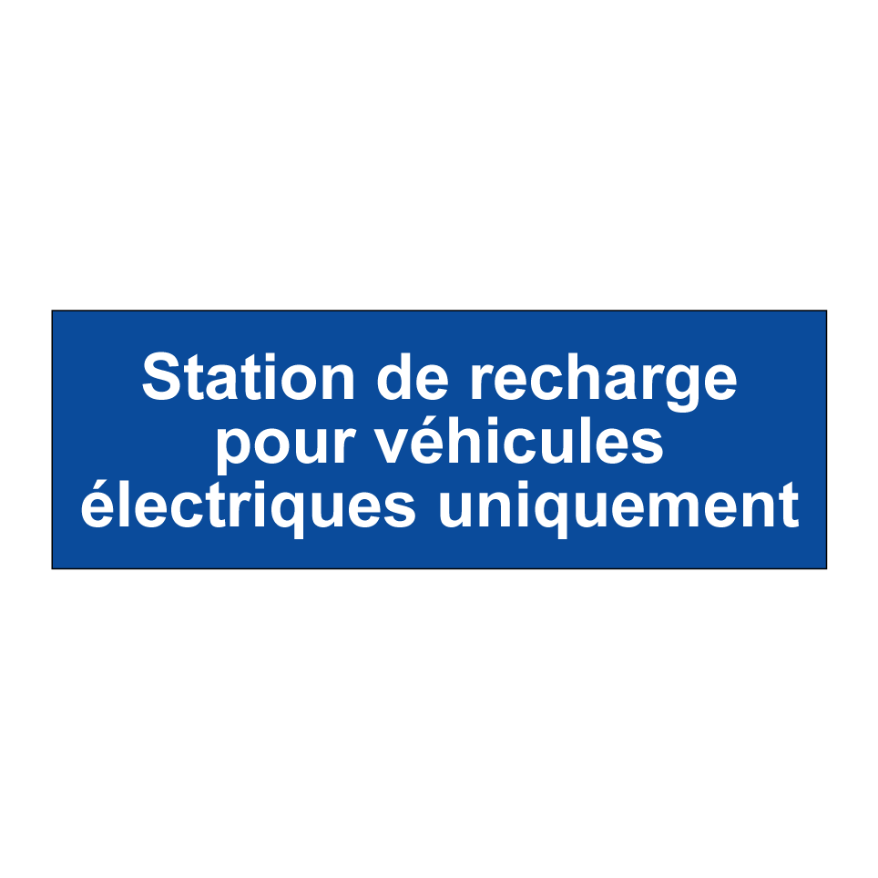 Station de recharge pour véhicules électriques uniquement