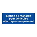 Station de recharge pour véhicules électriques uniquement