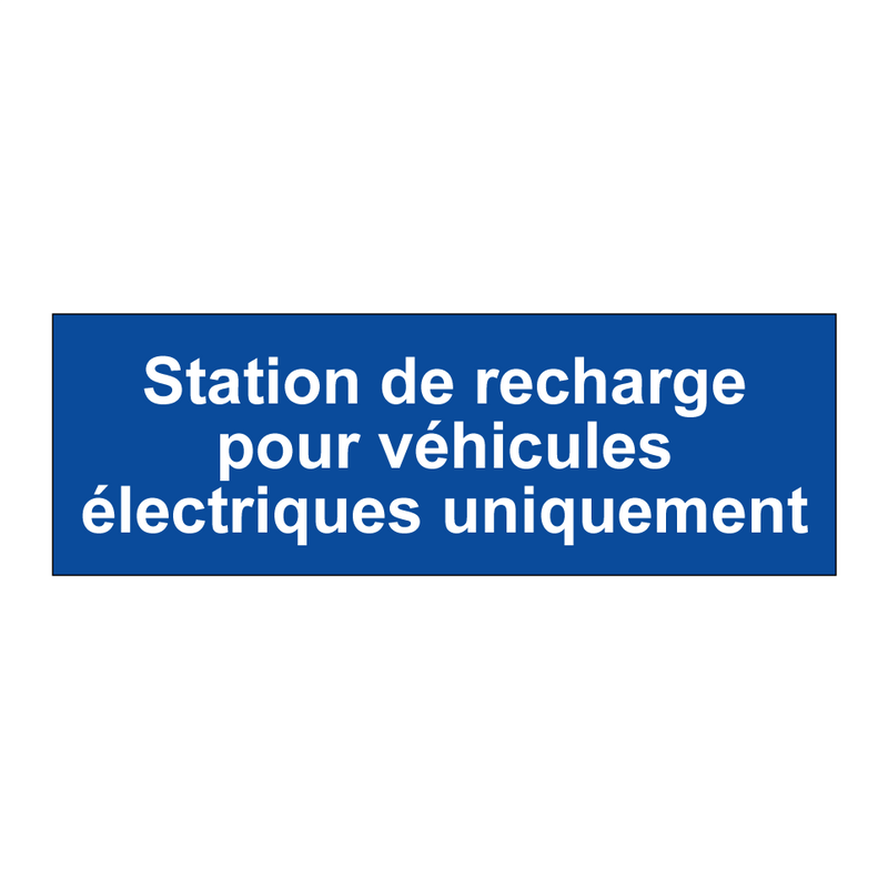 Station de recharge pour véhicules électriques uniquement