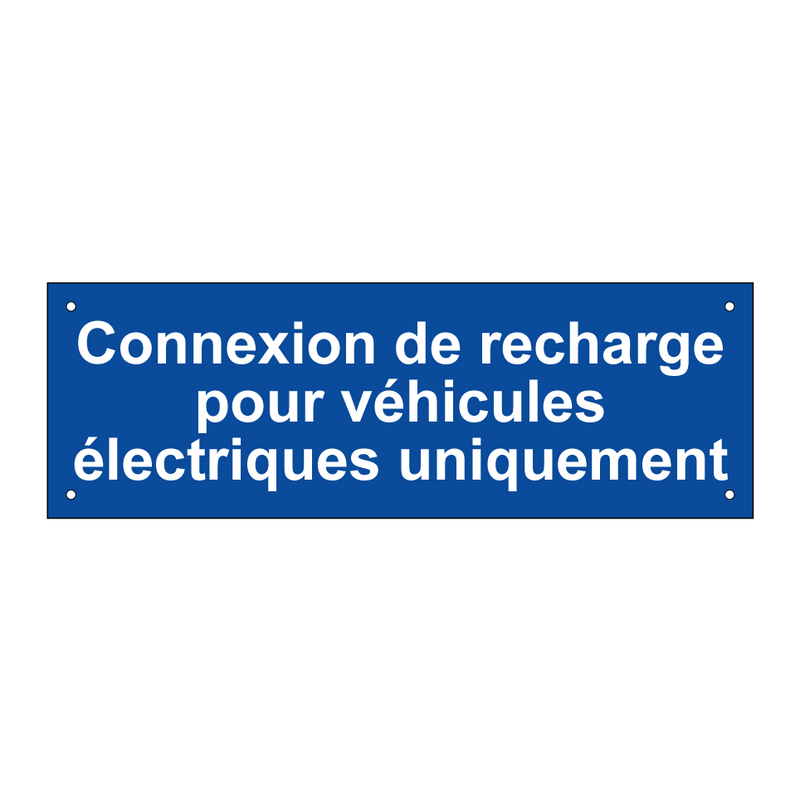 Connexion de recharge pour véhicules électriques uniquement