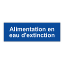 Alimentation en eau d'extinction
