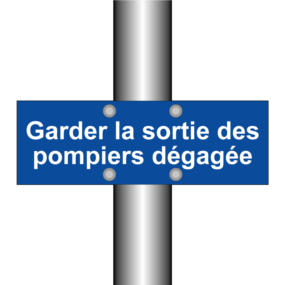 Garder la sortie des pompiers dégagée