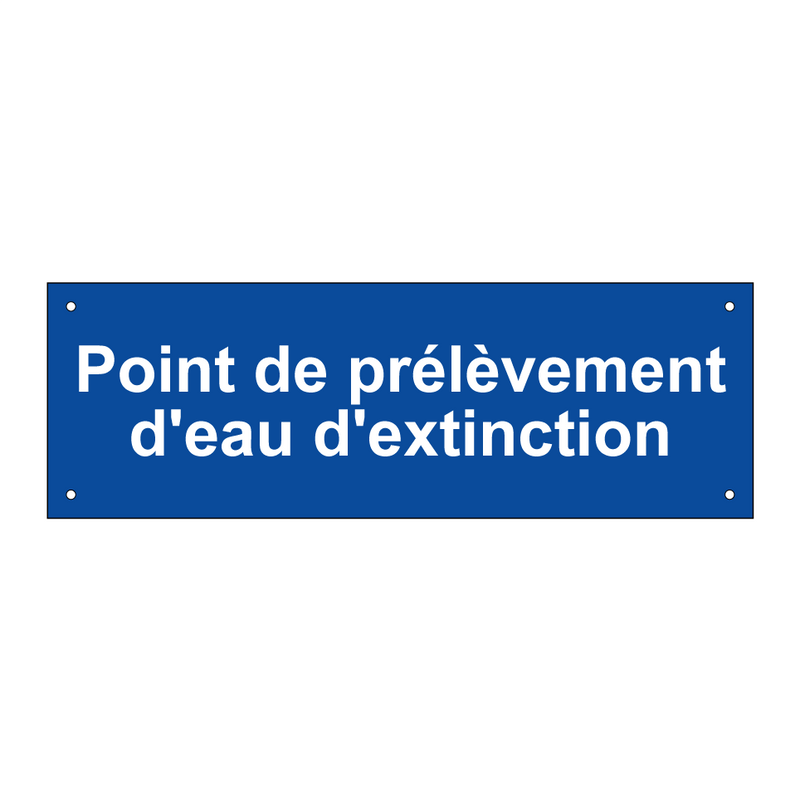 Point de prélèvement d'eau d'extinction