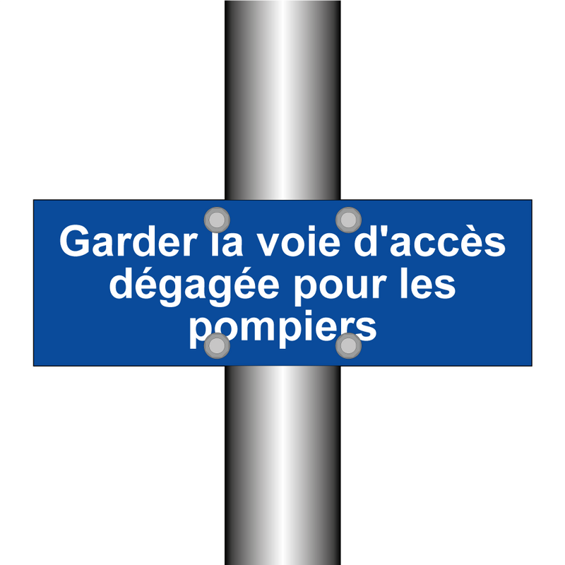 Garder la voie d'accès dégagée pour les pompiers