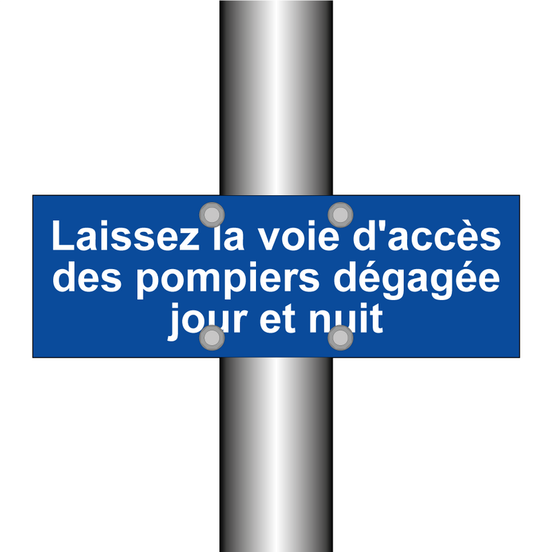 Laissez la voie d'accès des pompiers dégagée jour et nuit