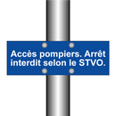 Accès pompiers. Arrêt interdit selon le STVO.