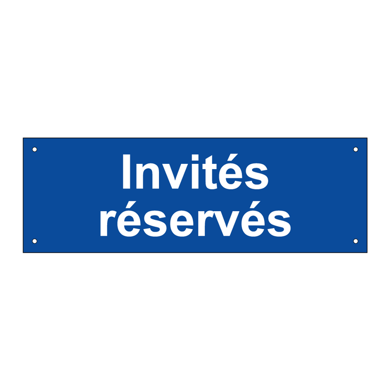 Invités réservés