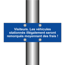 Visiteurs. Les véhicules stationnés illégalement seront remorqués moyennant des frais !