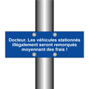 Docteur. Les véhicules stationnés illégalement seront remorqués moyennant des frais !