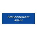 Stationnement avant