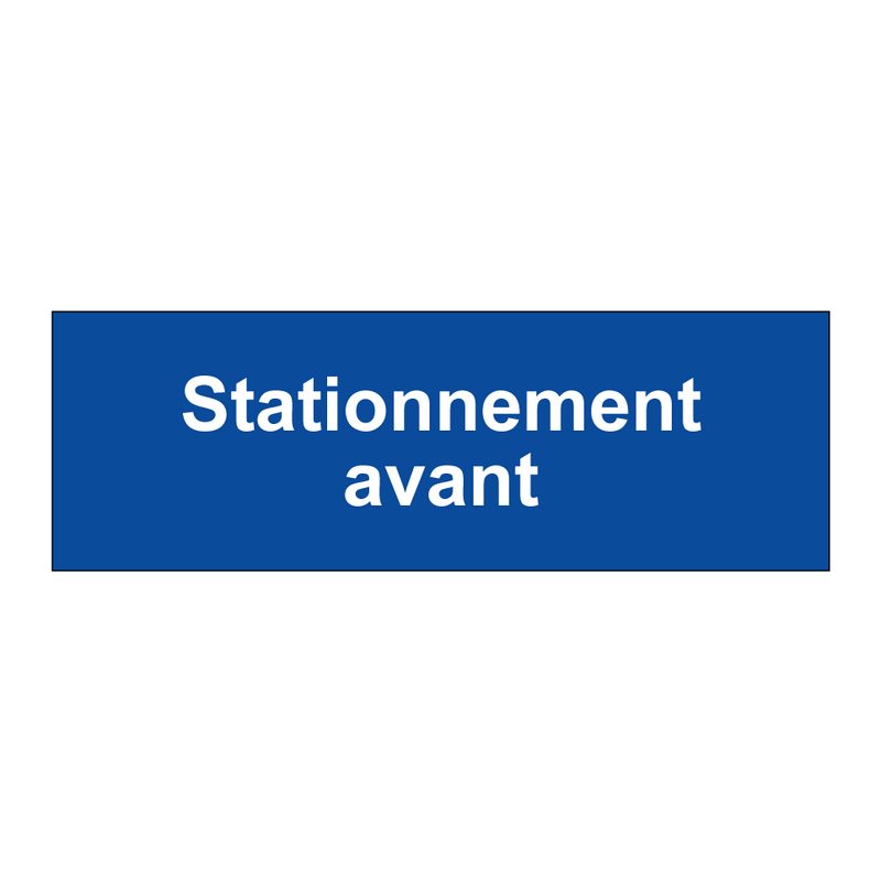 Stationnement avant