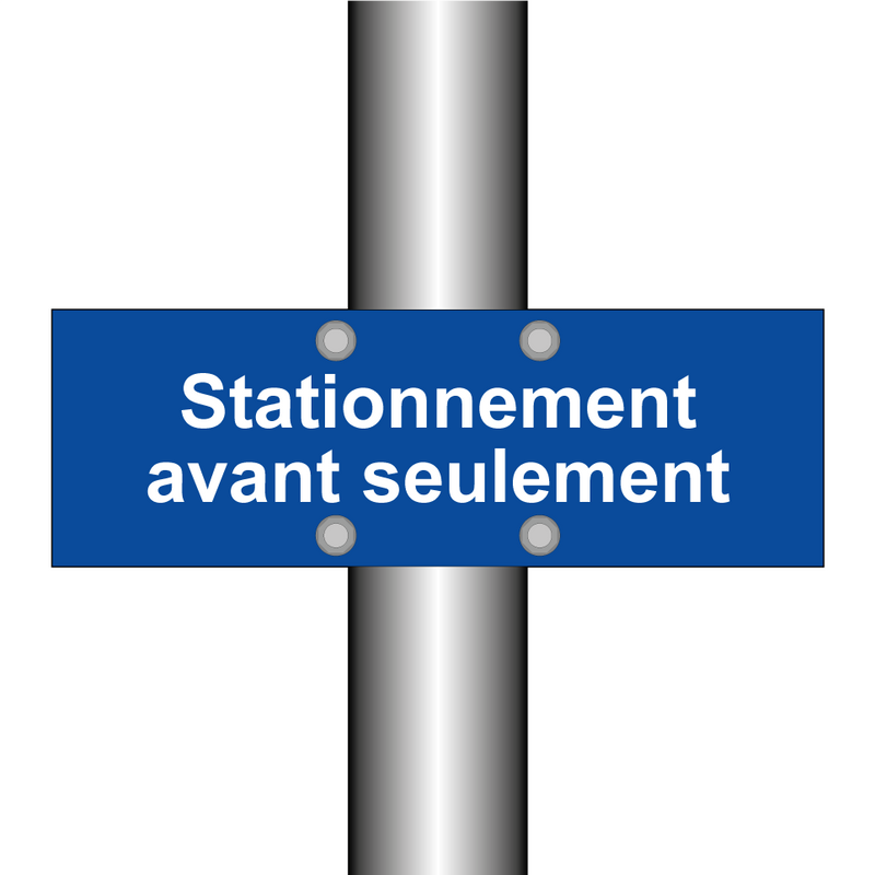 Stationnement avant seulement