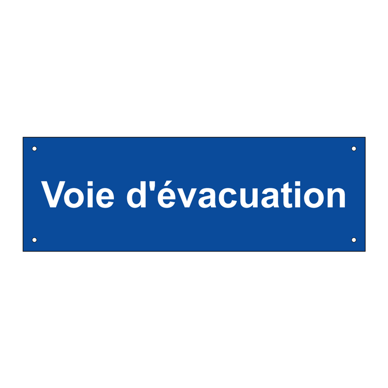 Voie d'évacuation