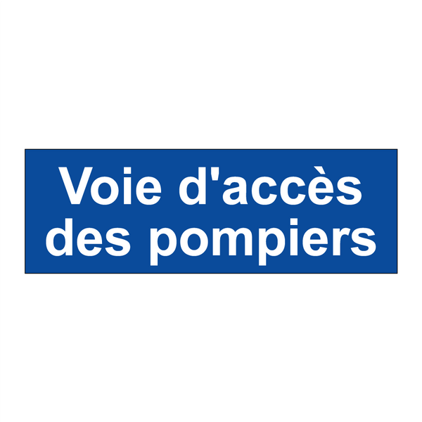Voie d'accès des pompiers