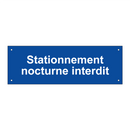 Stationnement nocturne interdit