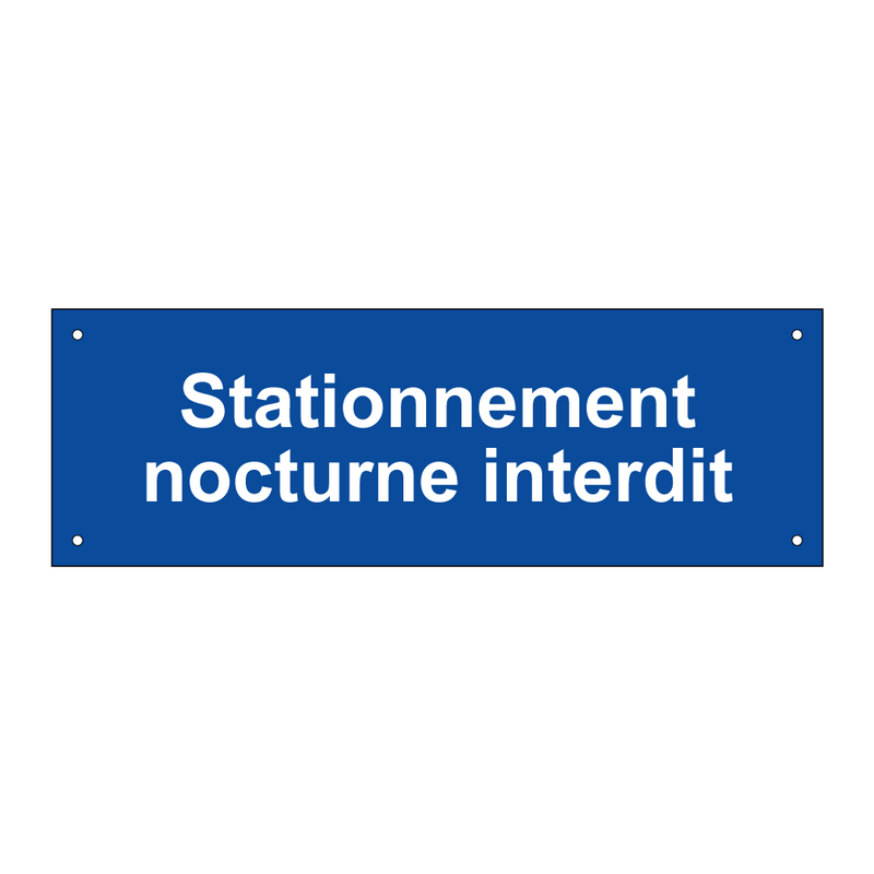 Stationnement nocturne interdit
