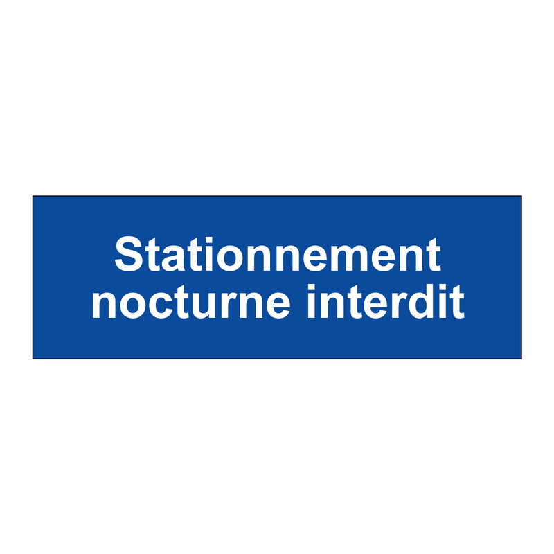 Stationnement nocturne interdit