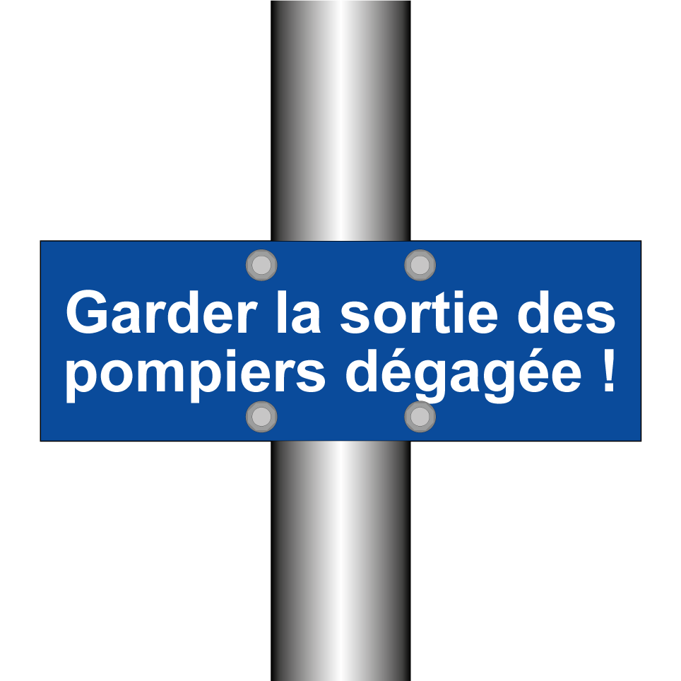 Garder la sortie des pompiers dégagée !