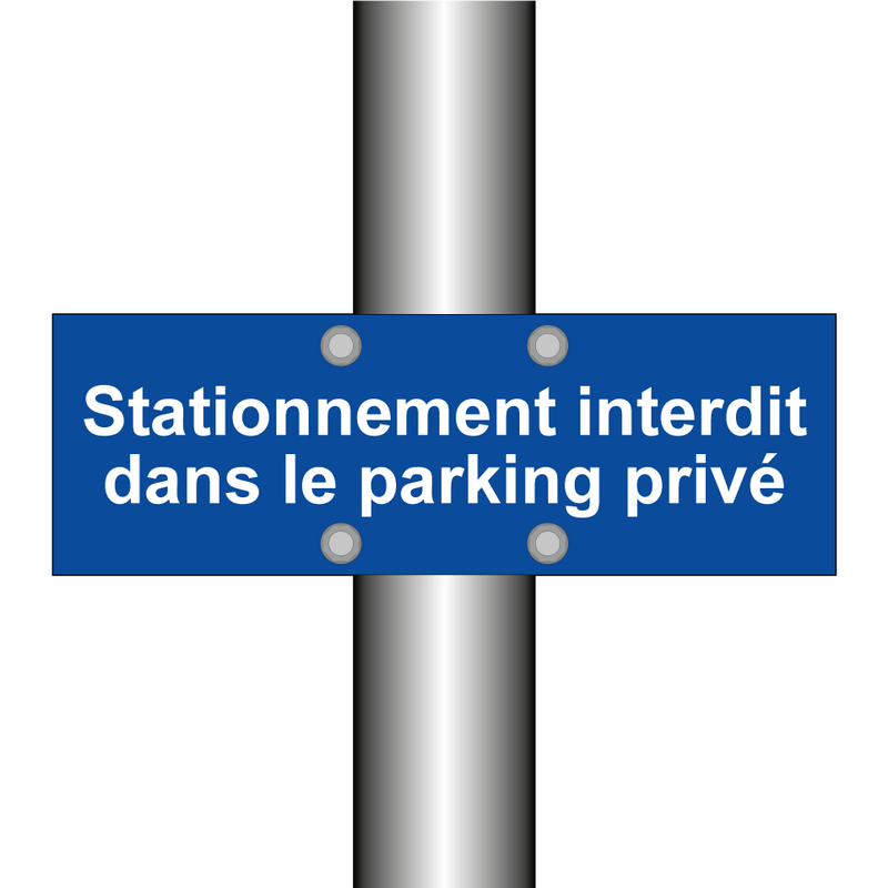 Stationnement interdit dans le parking privé